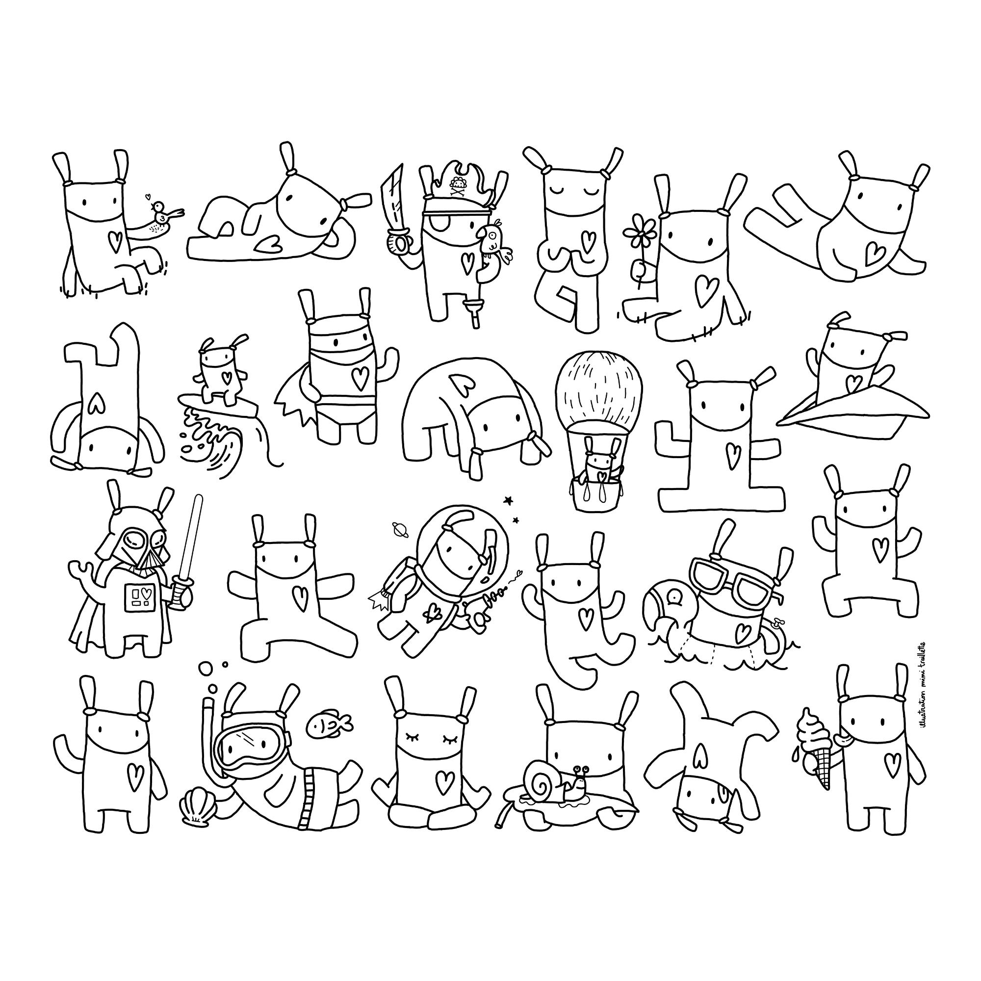 TSÉ-TSÉ EVERYWHERE - GIANT COLORING PAGE