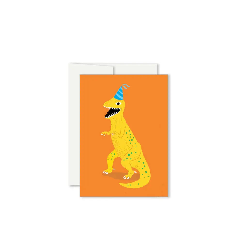 TINY GREETING CARD - DINOSAUR - BIRTHDAY