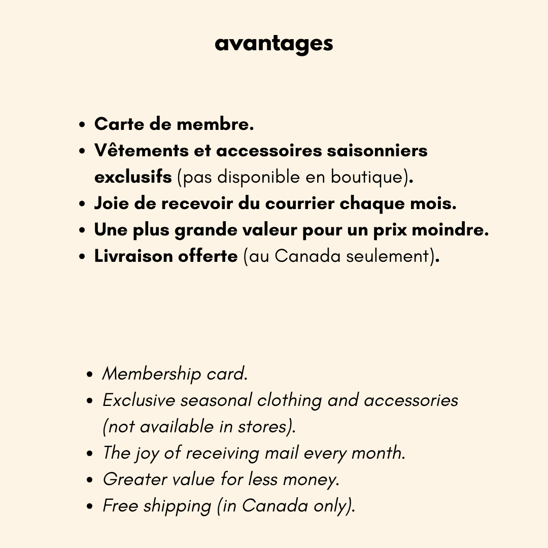 CLUB RAPLAPLA - ABONNEMENT POSTAL