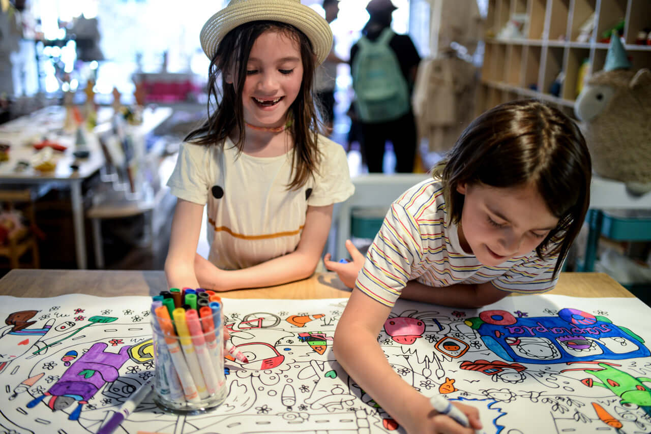 SUMMER PICNIC - GIANT COLORING PAGE