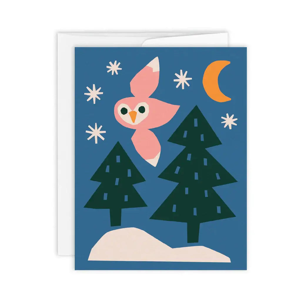 CARTE DE SOUHAITS - HIBOU