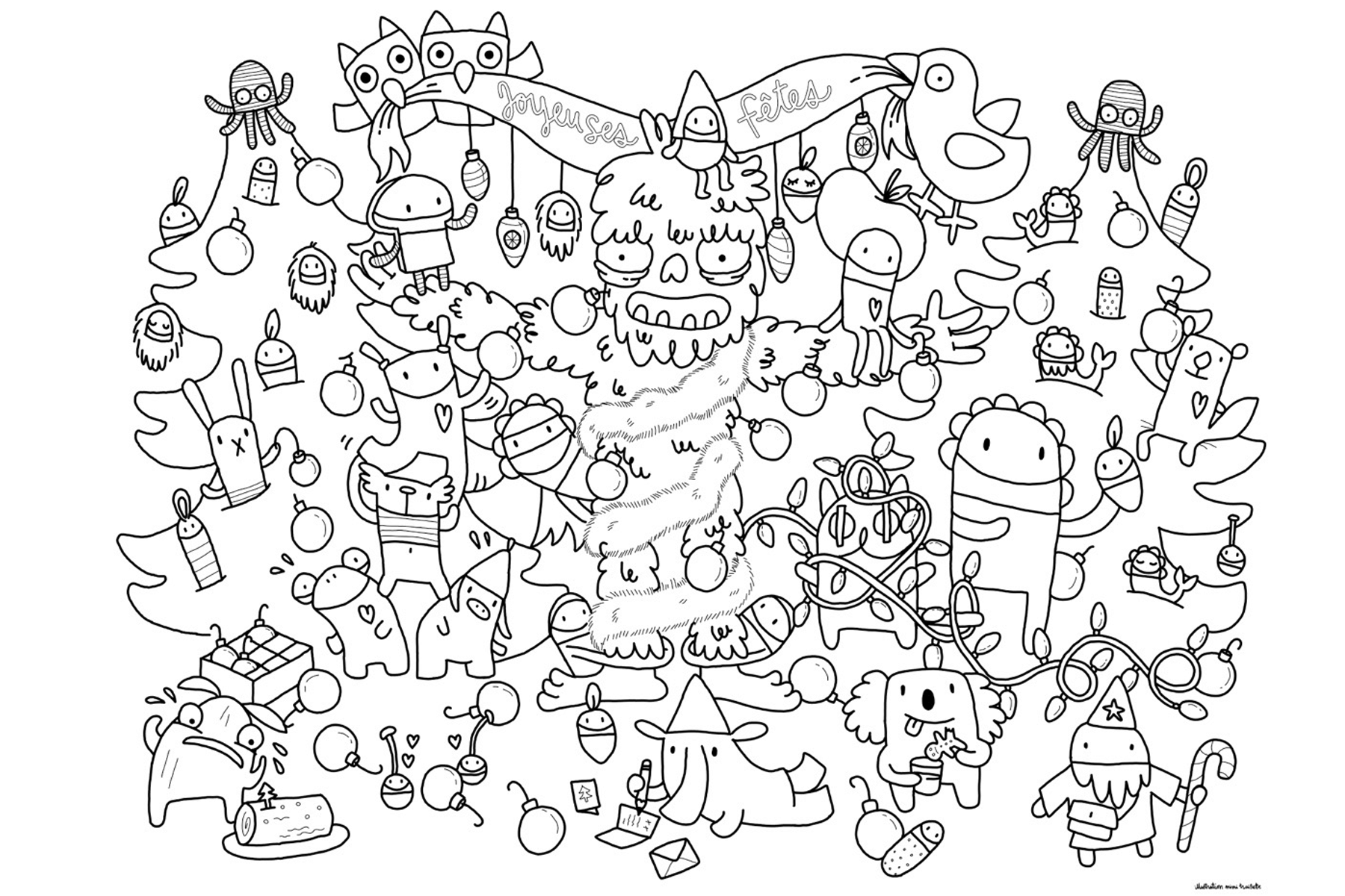 COLORIAGE GÉANT: YÉTI