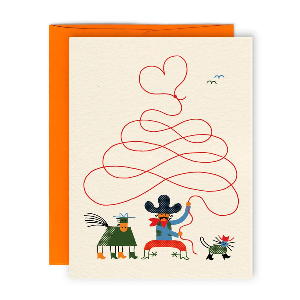 CARTE DE SOUHAITS - COWBOY