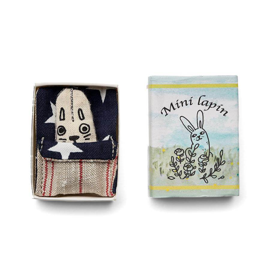 MICRO-MINI BUNNY IN ITS MATCHBOX - STUFFED ANIMAL