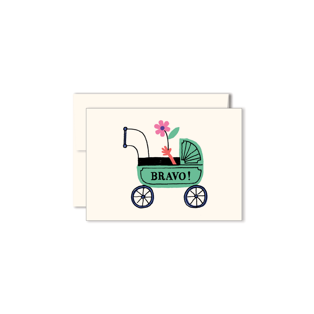 MINI GREETING CARD - BRAVO STROLLER