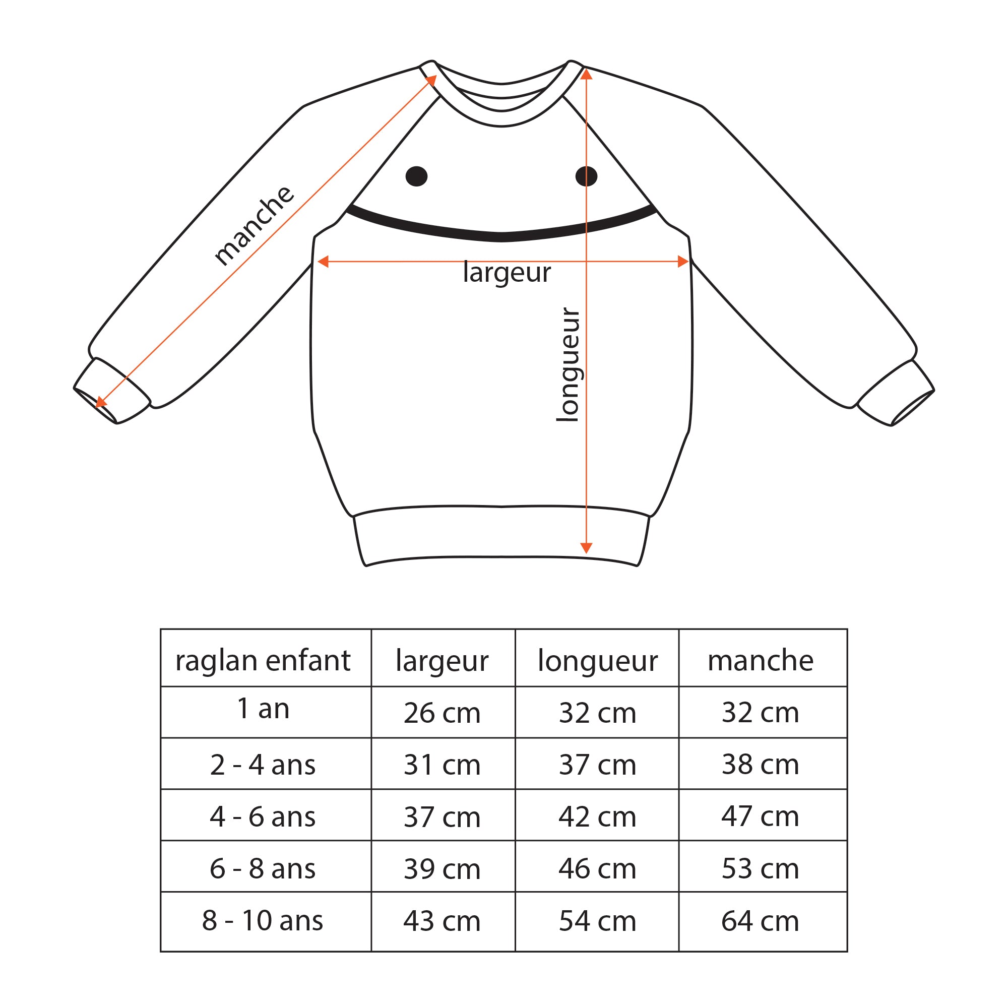 CHANDAIL RAGLAN ENFANT