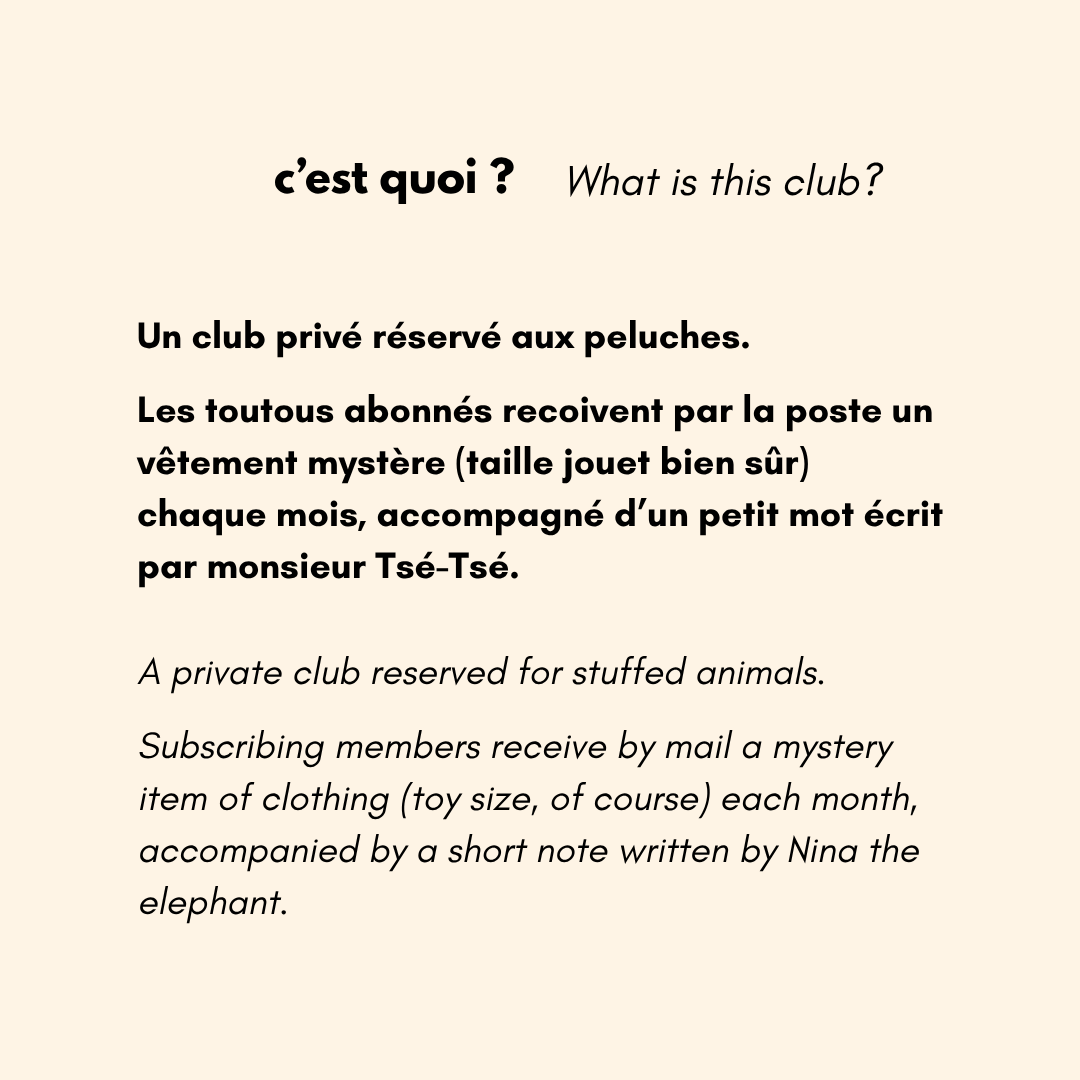 CLUB RAPLAPLA - ABONNEMENT MENSUEL