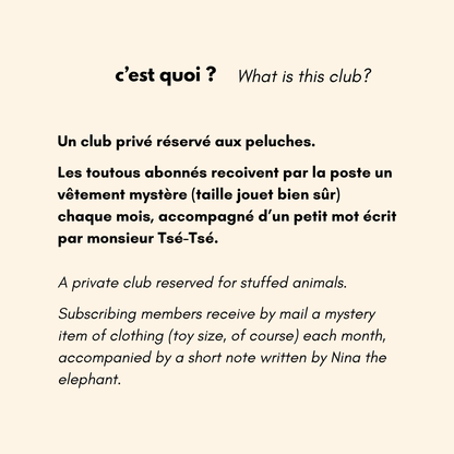 CLUB RAPLAPLA - ABONNEMENT MENSUEL