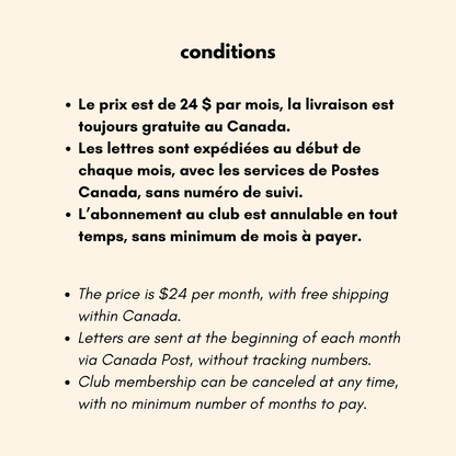 CLUB RAPLAPLA - ABONNEMENT MENSUEL