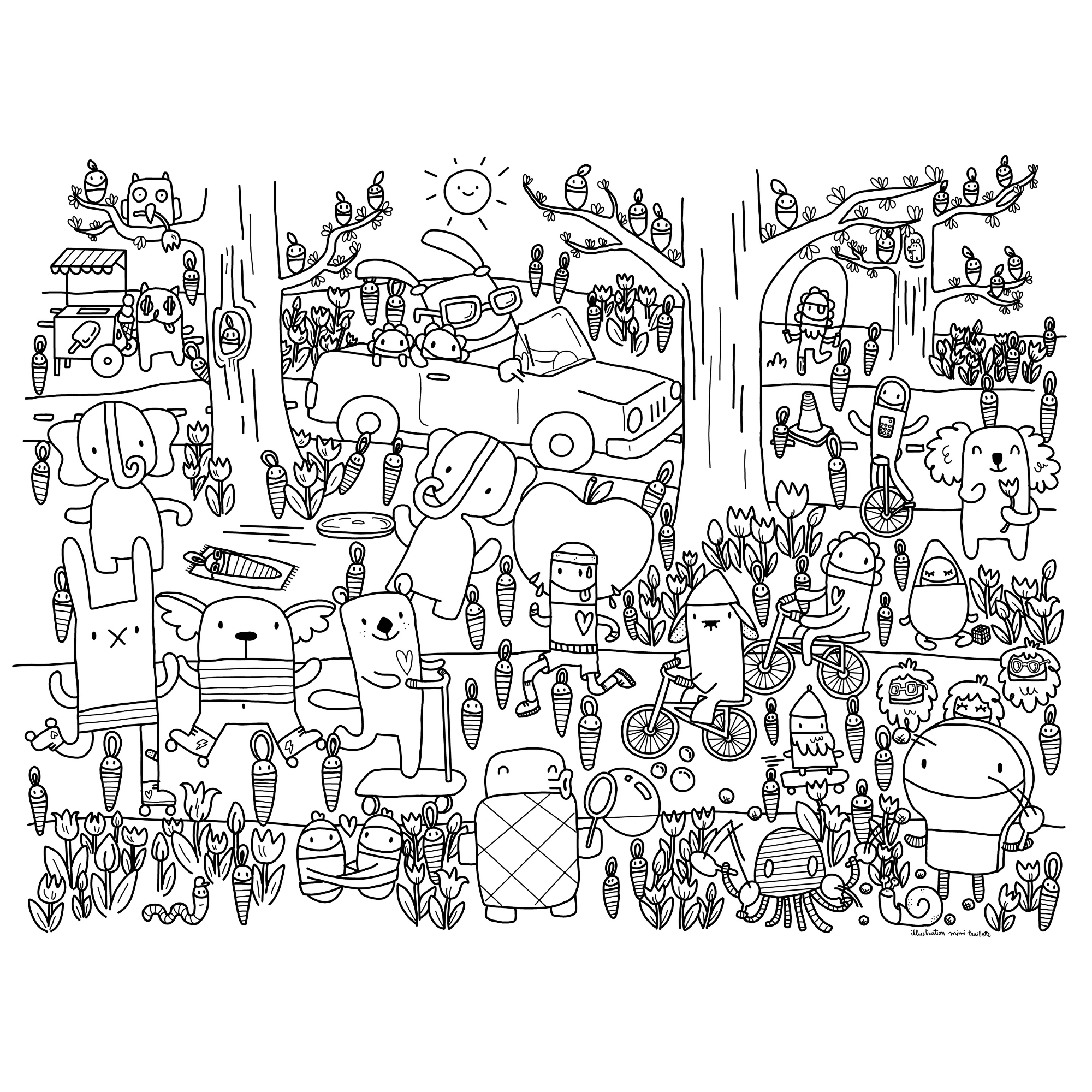 ENFIN LE PRINTEMPS - COLORIAGE GÉANT 