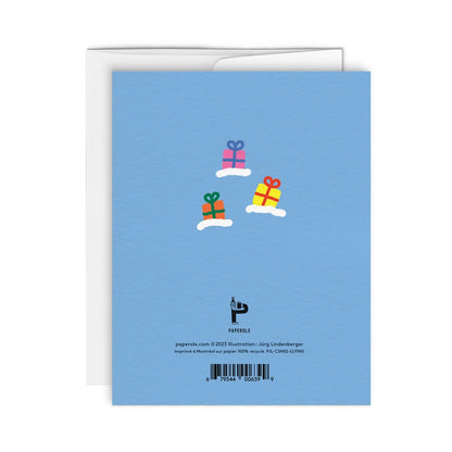 GREETING CARD - ELVES SLEDDING