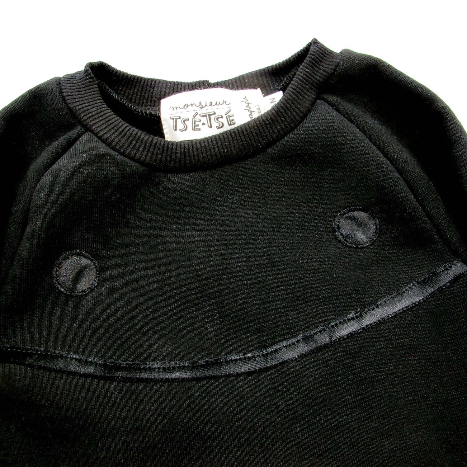 CHILDREN SWEATER - BLACK CREWNECK